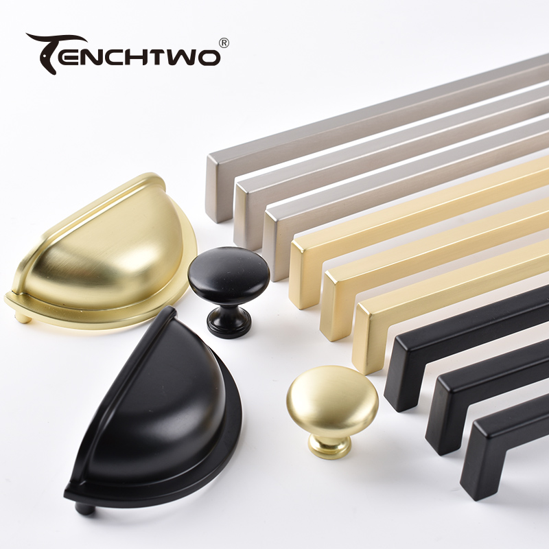 Drawer Pull Gold - Gagang Furnitur Dapur Gaya Nordik Hitam/Emas,
