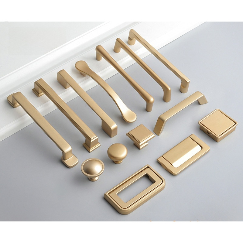 Drawer Pull Gold - Gagang Tarik Emas Minimalis Modern Nordik