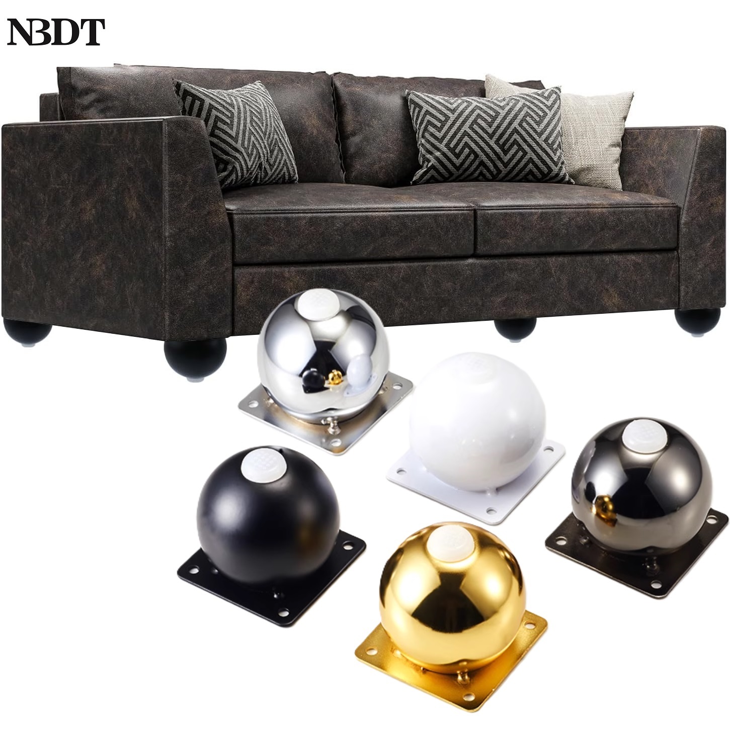 Cabinet Hinge Overlay - 4 Buah Kaki Furnitur Berbentuk Bola