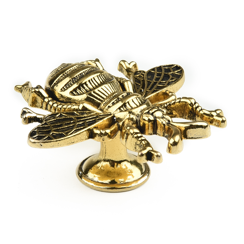 Drawer Pull Gold - Kenop Lemari Retro Bentuk Lebah, Gagang