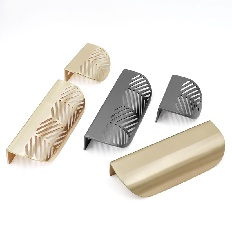 Pegangan Berbentuk Daun Pegang - Drawer Pull Gold ulasan dan harga