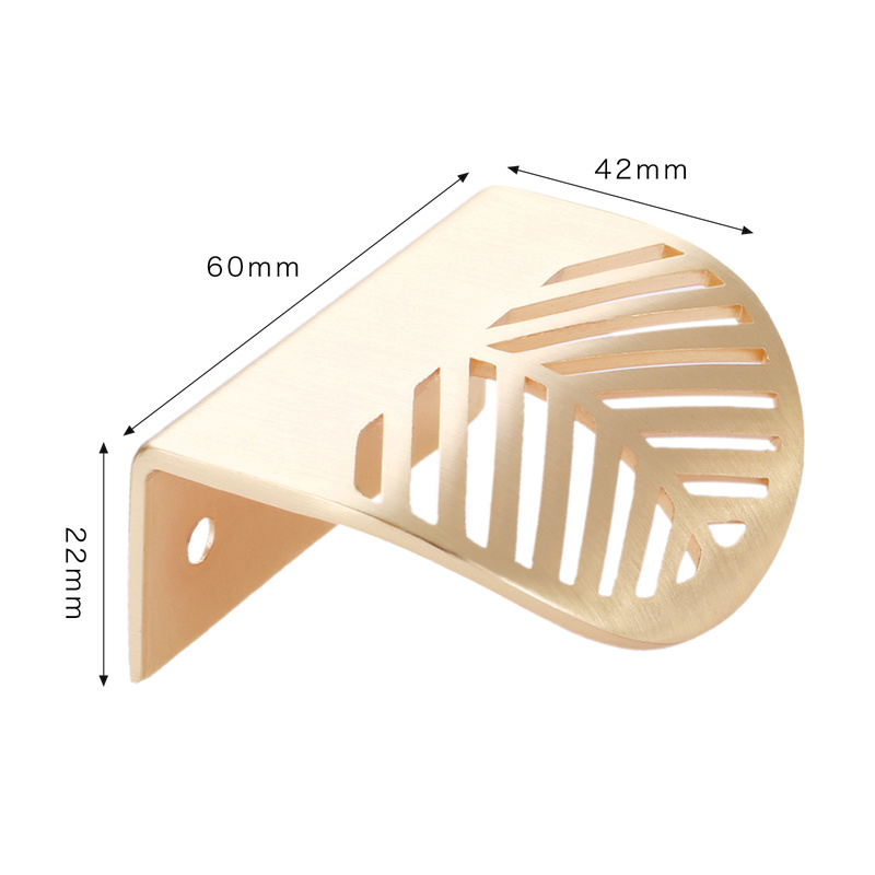 Pegangan Berbentuk Daun Pegang - Drawer Pull Gold ulasan dan harga