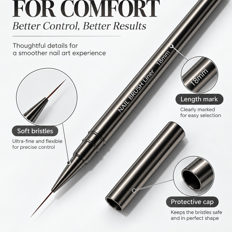 Kuas Liner Kuku Ultra Halus 6- - Furniture Hardware Nails ulasan dan harga