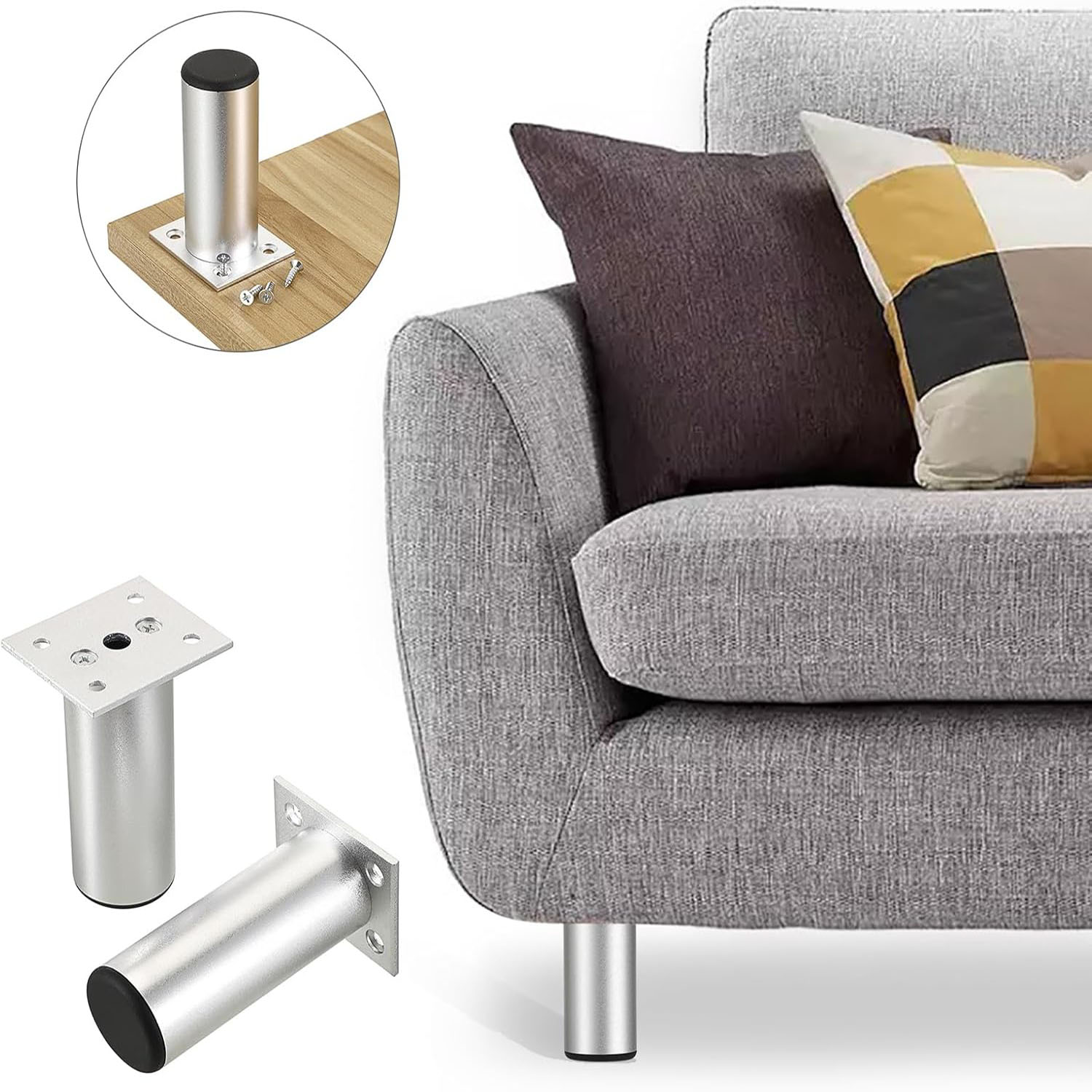 4 Buah Kaki Furnitur Baja Taha - Cabinet Hinge Overlay ulasan dan harga