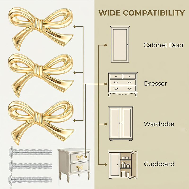2/4/8 Buah Kenop Laci Bentuk B - Drawer Pull Gold ulasan dan harga