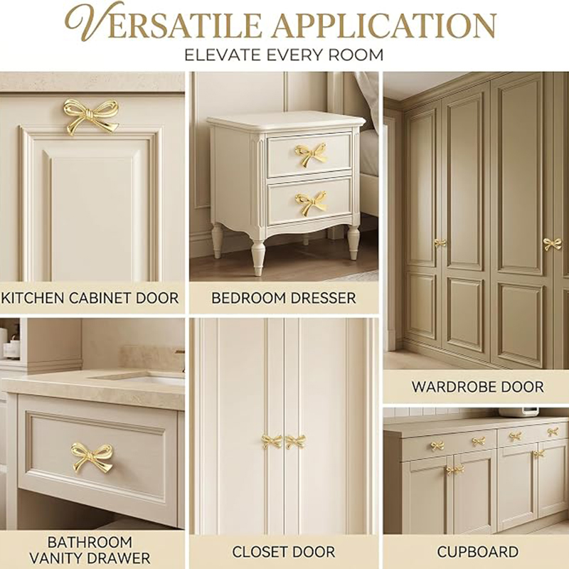 2/4/8 Buah Kenop Laci Bentuk B - Drawer Pull Gold ulasan dan harga