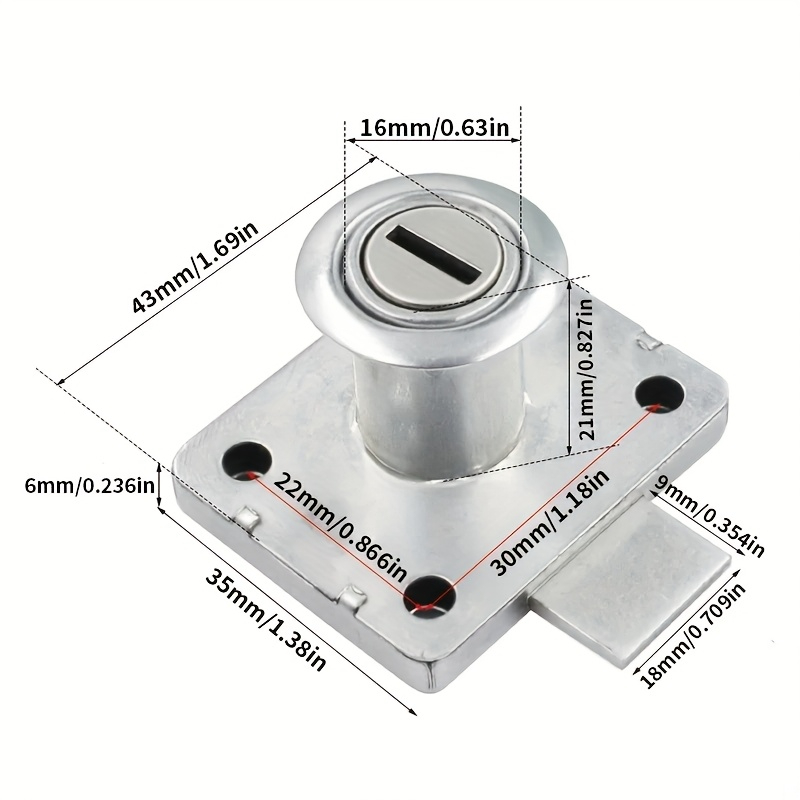 Kunci Laci Kabinet, Kunci Cam  - Furniture Hardware Cam Lock ulasan dan harga
