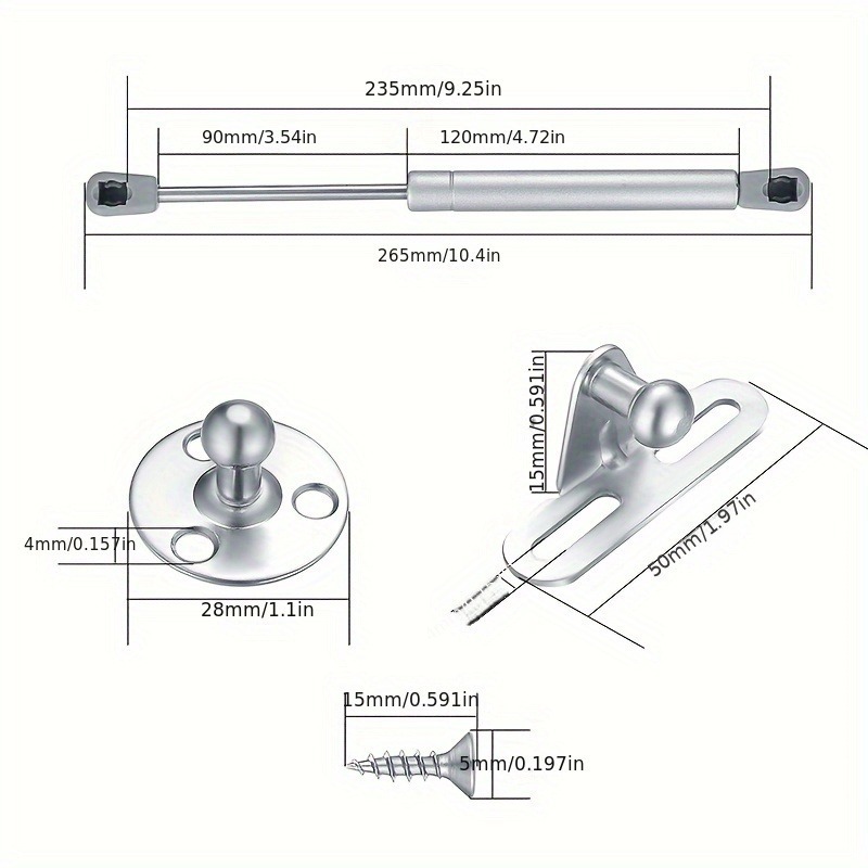 2 buah Penyangga Hidrolik Gas  - Cabinet Hinge Overlay ulasan dan harga